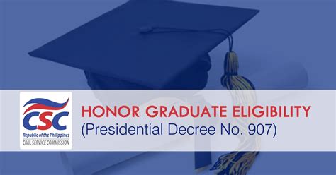 CSC Honor Graduate Eligibility (HGE) for Summa, Magna and .